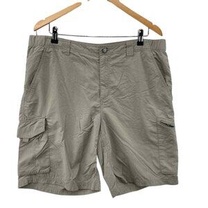 Columbia Omni-Shade‎ Cargo Shorts Mens 38 Brown Nylon Quick Dry Sun Protection